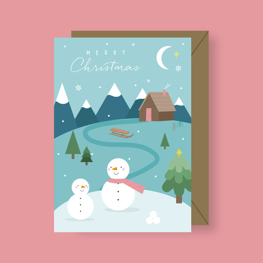 Festive Snowman Christmas Card