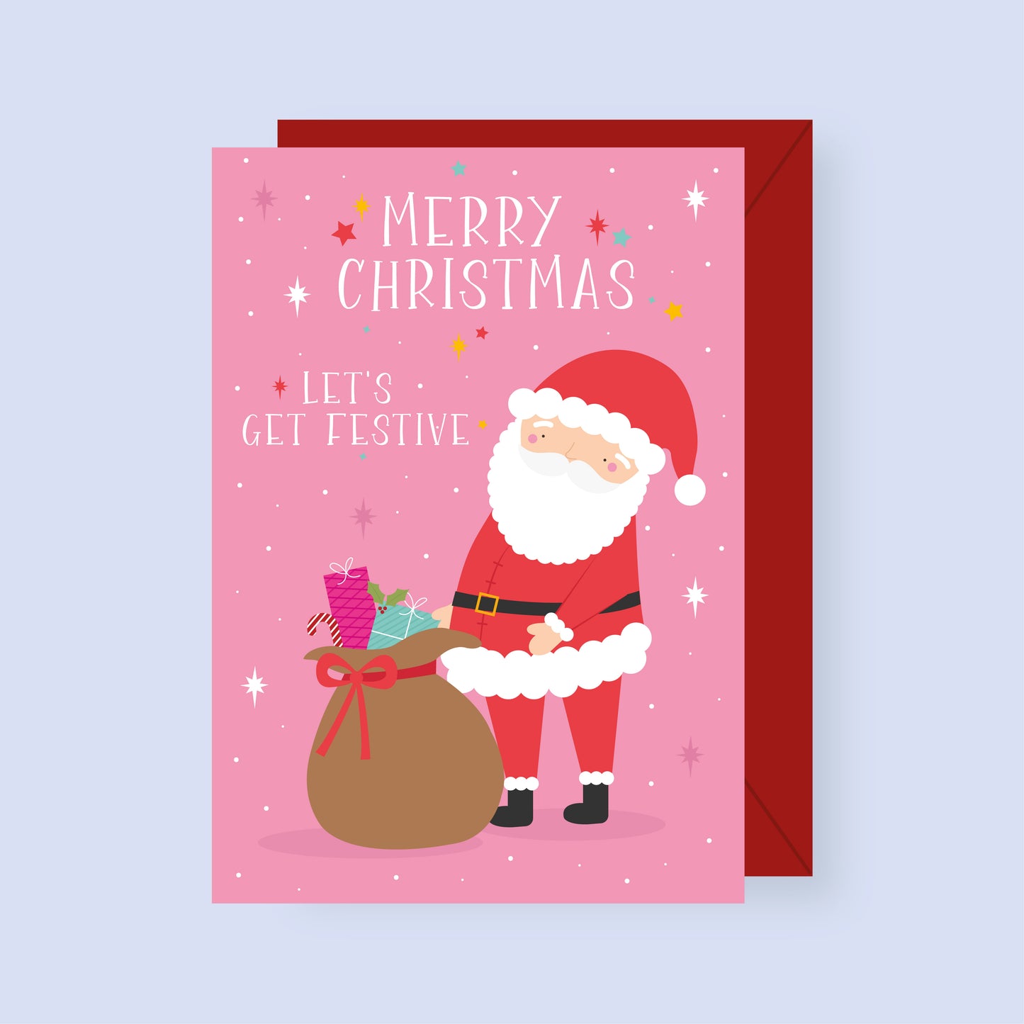 Pack of 10 Festive Christmas cards