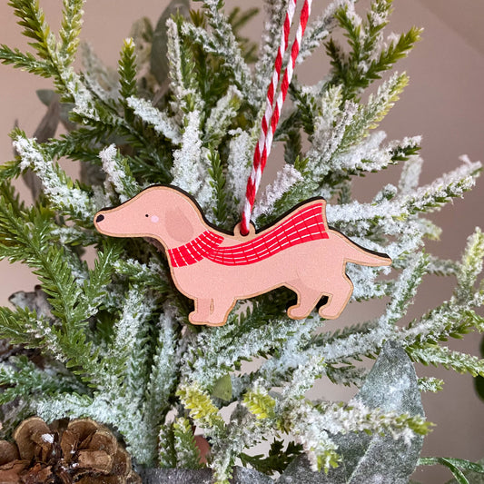 Sausage dog/Dachshund Christmas Tree Decoration