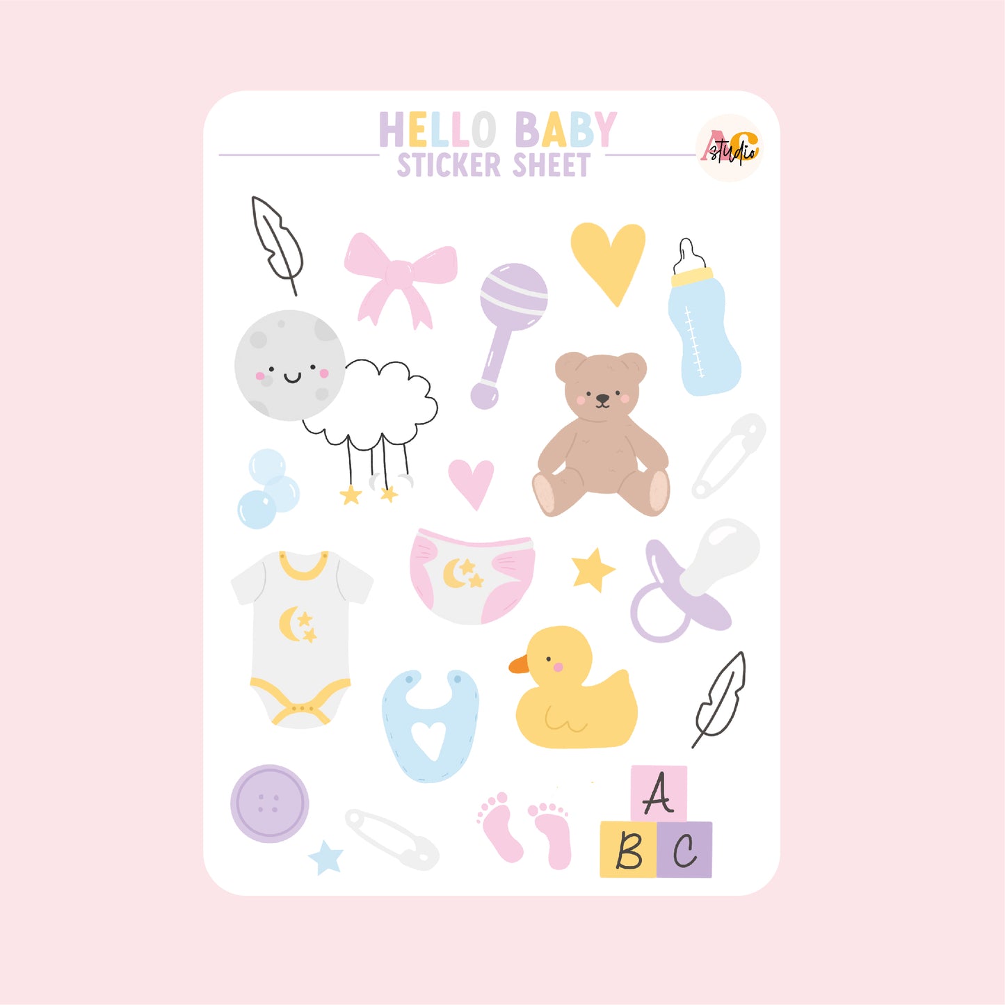 Hello Baby Sticker Sheet
