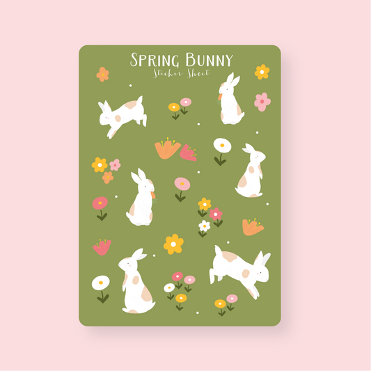 Spring Bunny Sticker Sheet