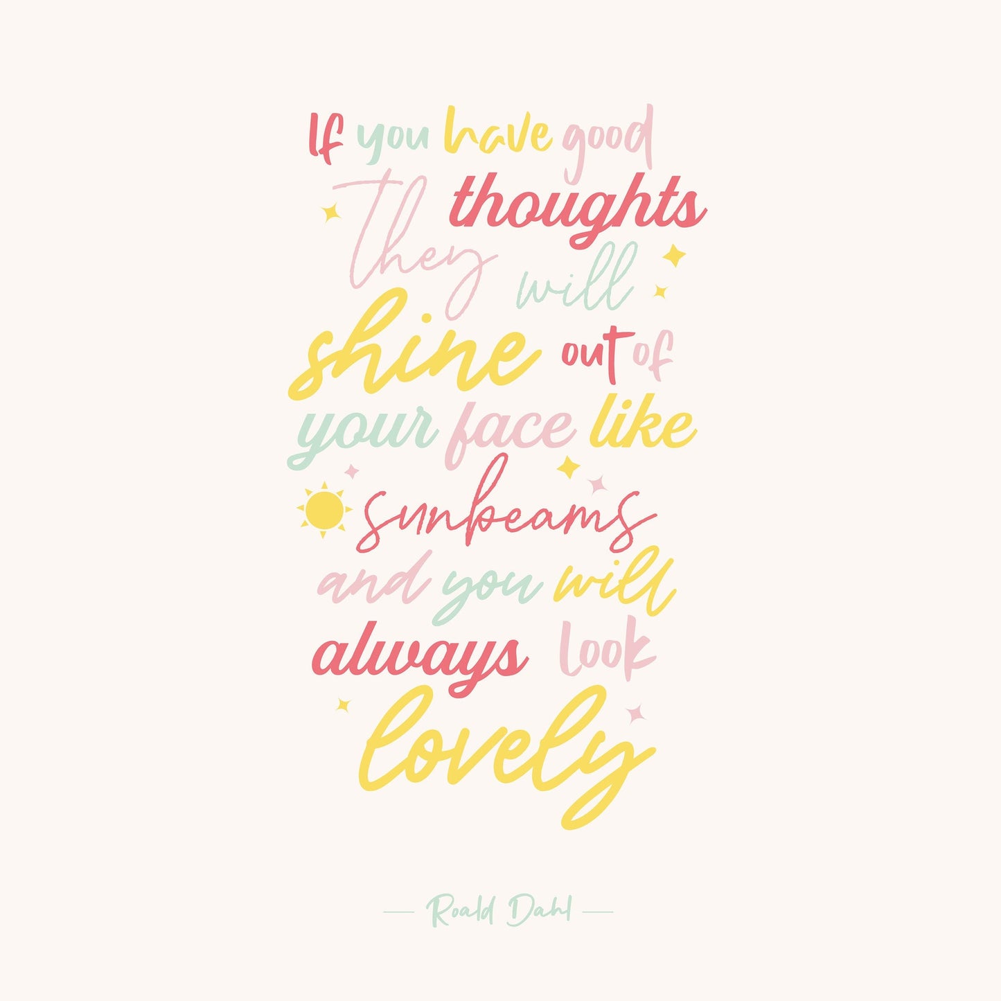 Roald Dahl Quote Art