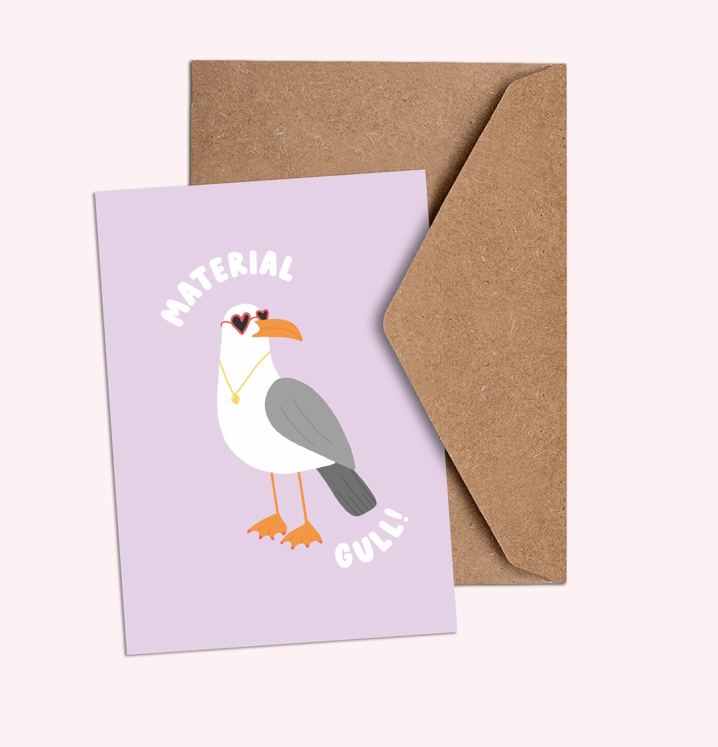 Material Gull Funny Greetings Card
