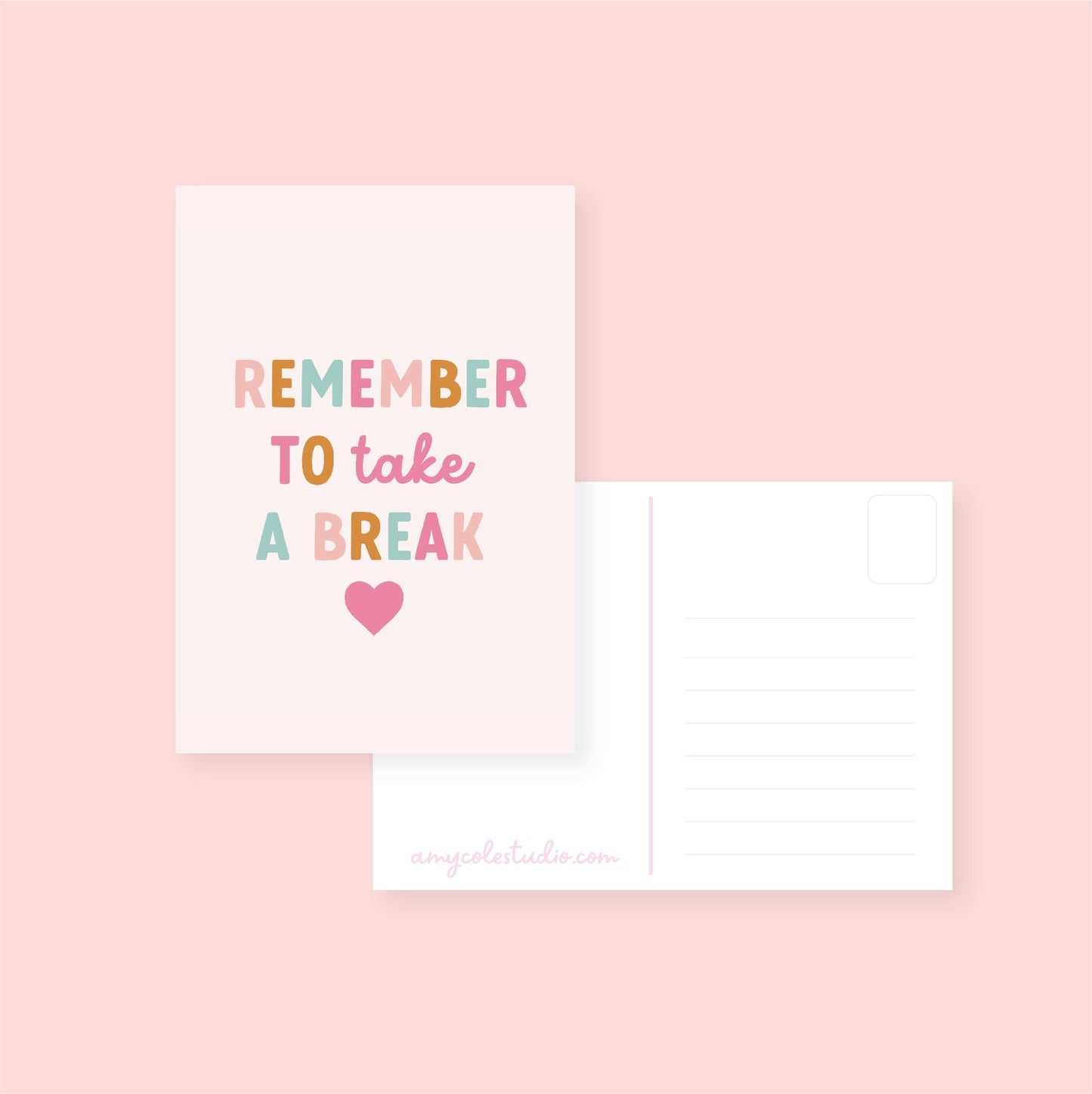 Remember to Take a Break Postcard